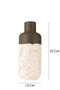 Aberto Design BK004 Maceta Decorativa de Cerámica Pintada a Mano Blanca
